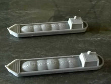 Load image into Gallery viewer, Z Gauge Model Railway Scenery Cargo CRT River / Canal Boat x 2 Barges
