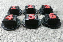 Load image into Gallery viewer, Warhammer Crates 40k Style Objective Markers Numbers Colour Choice 30mm