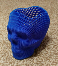 Load image into Gallery viewer, Mesh Skull Pen Pencil Holder Makeup Brush Storage Pot Desk Tidy Wireframe