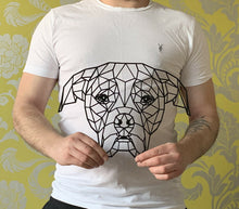 Load image into Gallery viewer, Geometric American Bulldog Dog Animal Wall Art Decor 300mm X 216mm