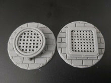 Load image into Gallery viewer, 28mm Bolt Action Style Sewer Access Markers Troops Emerging Man Hole Points x 6