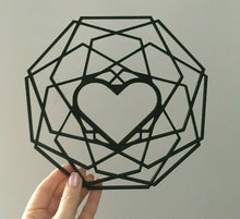 Load image into Gallery viewer, Geometric Heart Wall Art Decor Hanging Decoration Origami Style
