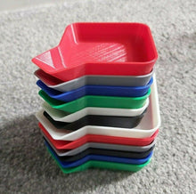 Load image into Gallery viewer, 4 x Board Game Token Trays Container Funnel Jigsaw Nuts Bolts Stackable Tray
