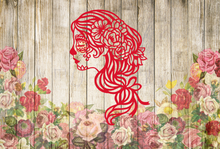 Load image into Gallery viewer, Sugar Skull Day of the Dead Woman Floral Wall Art Decor Hanging Decoration