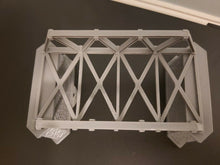 Load image into Gallery viewer, Lattice Girder Railway Bridge Double Track N Gauge 2 Stonework Support Piers