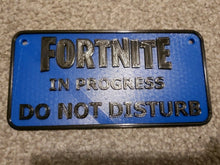 Load image into Gallery viewer, Fortnite Wall Plaque Door Sign Gaming Sign Kids Bedroom Gamer Pick Your Colour