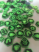 Load image into Gallery viewer, Warhammer 40K Kill Team Tokens Tactic Tokens x80 Black & Green