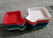 Load image into Gallery viewer, 4 x Board Game Token Trays Container Funnel Jigsaw Nuts Bolts Stackable Tray
