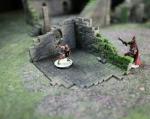 Load image into Gallery viewer, The Ruined Corner Terrain Building 28mm 3d Printed Wargaming Dungeons