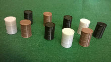 Load image into Gallery viewer, 10 x Oil Drums OO Gauge Models Lineside Railway Scenery Brown White Black Barrels
