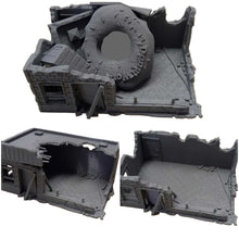 Load image into Gallery viewer, 28mm Wargame Modern Warfare Military Destroyed Donut Shop Ruined Building