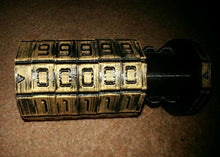 Load image into Gallery viewer, Mini Cryptex Puzzle DaVinci Replica 3D Print Plastic 5, 6 or 7 Number Black Gold