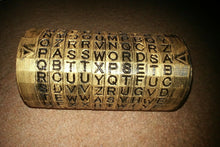 Load image into Gallery viewer, Cryptex Puzzle Da Vinci Replica 3D Print Plastic 5-10 Letter Password Black Gold