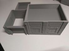 Load image into Gallery viewer, Warehouse Building Garage Workshop Wargaming Industrial Building 28mm Lockup