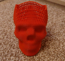 Load image into Gallery viewer, Mesh Skull Pen Pencil Holder Makeup Brush Storage Pot Desk Tidy Wireframe