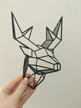 Load image into Gallery viewer, Geometric Stag Head Two Pack Wall Art Decor Hanging Decoration Origami Style
