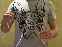 Load image into Gallery viewer, Geometric Frenchie French Bulldog Dog Wall Art Decor Hanging 300mm x 250mm