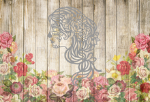 Load image into Gallery viewer, Sugar Skull Day of the Dead Woman Floral Wall Art Decor Hanging Decoration