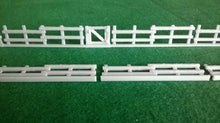 Load image into Gallery viewer, Model Railway Line Side Fencing 00gauge Farming Wargames 10 Panels + 1 Gate
