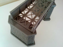 Load image into Gallery viewer, Model Railway Girder Bridge With Stone Effect End Supports 00 Gauge Single Track