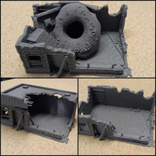 Load image into Gallery viewer, 28mm Wargame Modern Warfare Military Destroyed Donut Shop Ruined Building