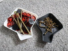Load image into Gallery viewer, 4 x Board Game Token Trays Container Funnel Jigsaw Nuts Bolts Stackable Tray