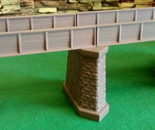 Load image into Gallery viewer, TT120 Gauge Bridge Support Pier Model Railway Girder Support Brick Stone Detail
