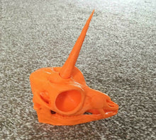 Load image into Gallery viewer, Unicorn Skull Model Moving Jaw Bones 3d Printed Pick Your Colour