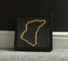 Load image into Gallery viewer, Isle of Man TT Circuit Replica Track Art Frame Wall Mounted Race Track 3D Gold