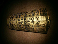 Load image into Gallery viewer, Cryptex Puzzle Da Vinci Replica 3D Print Plastic 5-10 Letter Password Black Gold