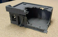 Load image into Gallery viewer, 28mm Wargame Modern Warfare Military Destroyed Donut Shop Ruined Building