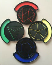 Load image into Gallery viewer, D4 Dungeons and Dragon Style D&D Coaster Tea Coffee Drinks Coaster Pick Colour