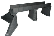Load image into Gallery viewer, Large OO Gauge Model Railway Girder Bridge with Stonework Effect Support Piers