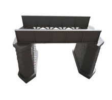 Load image into Gallery viewer, Model Railway Girder Bridge With Stone Effect End Supports 00 Gauge Single Track