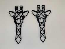 Load image into Gallery viewer, Geometric Giraffe Head Two Pack Wall Art Decor Hanging Decoration Small