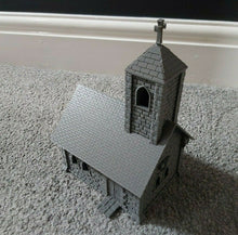Load image into Gallery viewer, Church Model Wargaming 28mm Terrain Scenery 3d Printed Stone Texture Steeple