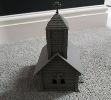 Load image into Gallery viewer, Church Model Wargaming 28mm Terrain Scenery 3d Printed Stone Texture Steeple
