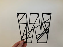 Load image into Gallery viewer, Geometric Initial Letters Wall Art Kids Bedroom Sign Door Nursery Pick a Colour