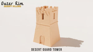 Desert Guard Tower Outer Rim Tatooine Sci Fi Style Building 28mm Wargaming Terrain 3D Printed