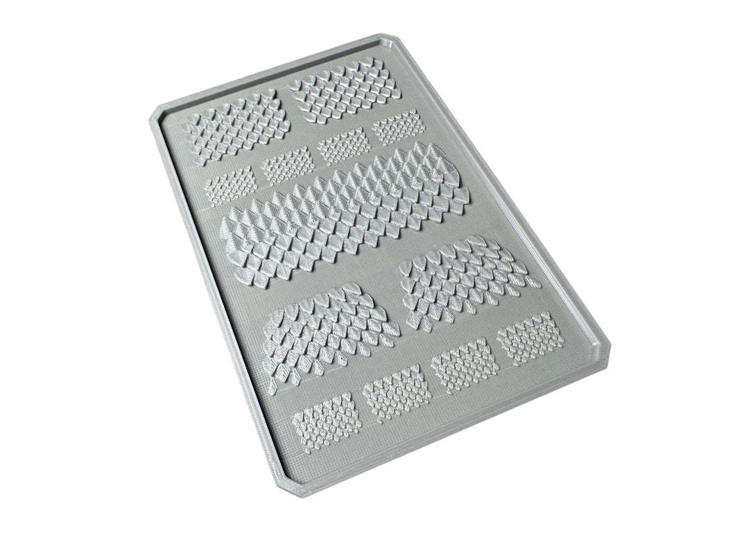 Reptile Scales Armour Dry Brush Texture Palette for Miniature Painting Unprimed