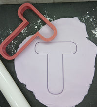 Load image into Gallery viewer, Letter T Cookie Cutter Biscuit Tool 3D Printed
