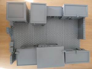 28mm Complete Street Scene Alleyway 7 Buildings and Road Wargaming Layout