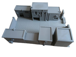 28mm Complete Street Scene Alleyway 7 Buildings and Road Wargaming Layout