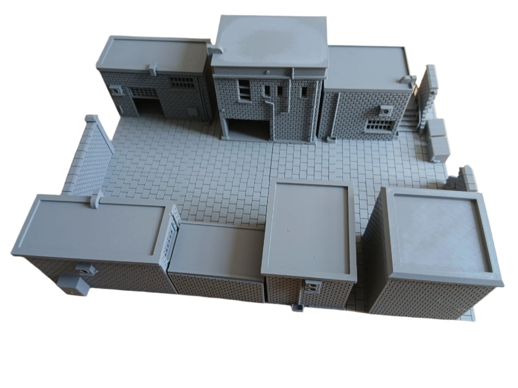 28mm Complete Street Scene Alleyway 7 Buildings and Road Wargaming Layout