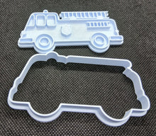Load image into Gallery viewer, Fire Engine Vehicle Cookie Cutter 3D Printed Biscuit Stamp Fondant Decoration
