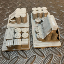 Load image into Gallery viewer, Tycho Starport Cargo Crates Barrels Containers Terrain Scenery  SciFi Wargaming 28mm 3d Printed Props
