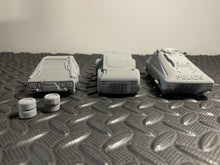 Load image into Gallery viewer, 3 x Grid City Cars for Sci-Fi Skirmish Games Scatter Terrain 28mm 3D Printed
