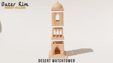 Load image into Gallery viewer, Desert Watch Tower Outer Rim Tatooine Sci Fi Style Building 28mm Wargaming Terrain 3D Printed
