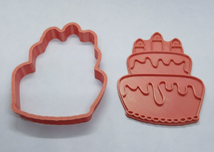 Celebration Cake Cookie Cutter 3DPrinted Biscuit Stamp Fondant Decoration