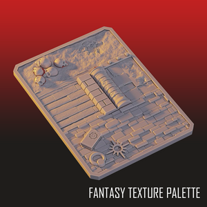 Fantasy Dry Brush Texture Palette for Miniature Painting Table Top Games